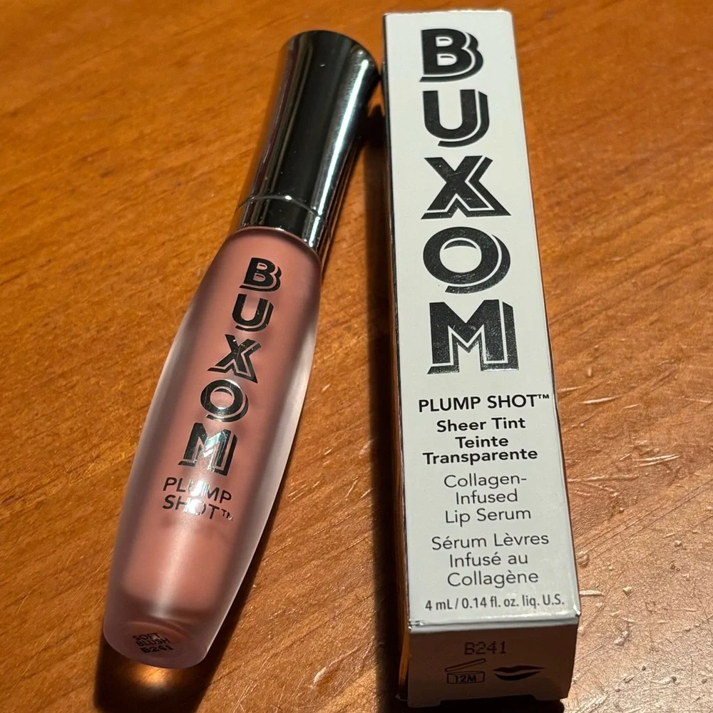 Buxom Plump Shot Sheer Tint Collagen Infused Plumping Lip Serum Soft Blush